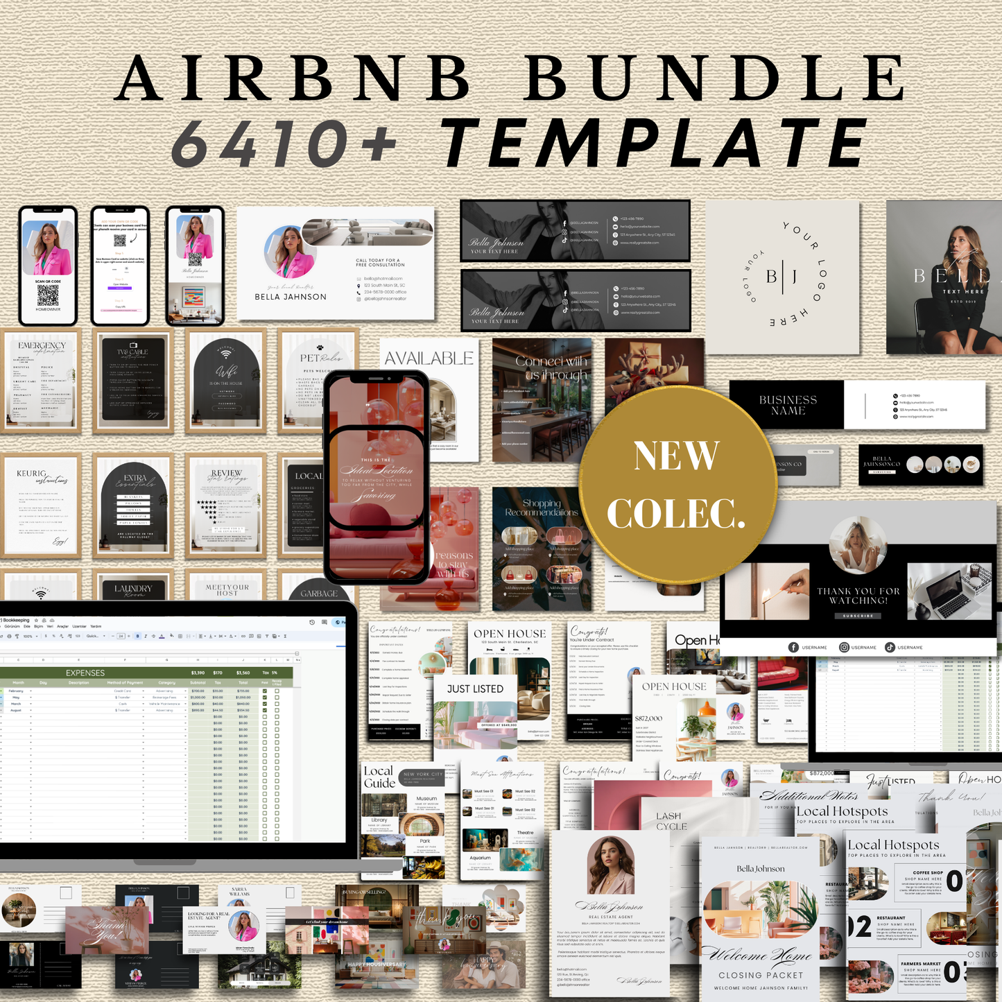 Airbnb Host Welcome Book Template Airbnb template, Editable Airbnb Signs, Cleaning Checklists, Airbnb Printables, VRBO host bundle