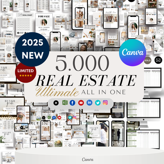 Real estate marketing template Real Estate Social Media Instagram Bundle , Real Estate Marketing ,Realtor instagram PostTemplate Canva